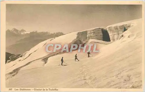 Ansichtskarte AK Les diablesses Glacier de la Tschiffaz Alpinisme