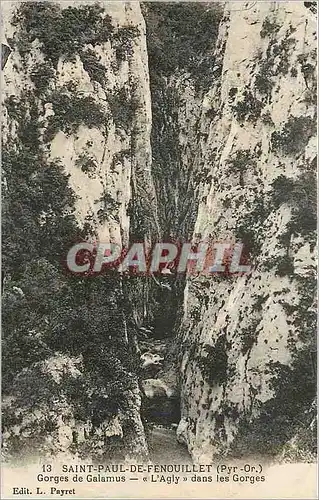 Cartes postales Saint paul de Fenouillet Pyr Or Goerges de Galmus L'lgy dans les Gorges