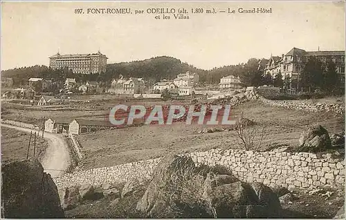 Ansichtskarte AK Font Romeu par Odeillo alt 1800m le grand hotel et les villes