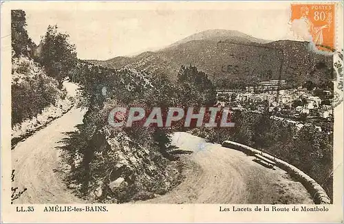 Cartes postales Amelie les bains Les lacets de la Route de Montbolo