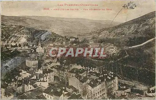 Cartes postales Amelie les bainsPO Vue Vue generale du Midi