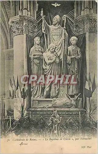 Ansichtskarte AK Cathedrale de Reims le bapteme de Clovis par Vernachet