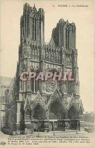 Cartes postales Reims la cathedrale