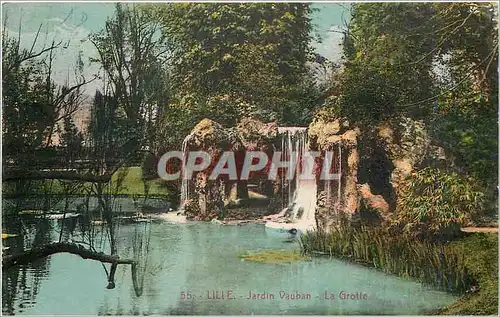 Cartes postales Lille jardin vauban- La grotte