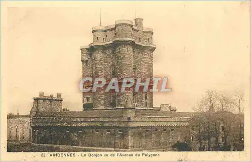 Ansichtskarte AK Vincennes Le donjon vu de l'avenus du Polygone