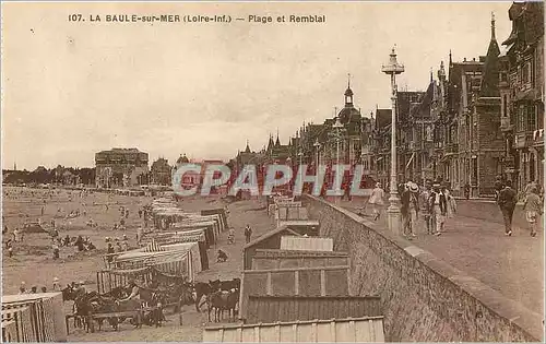 Cartes postales La baule sur mer Loire Inf plage et remblal