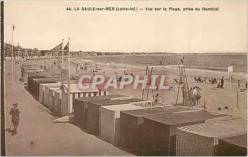 Cartes postales La baule  sur mer Loire vu sur la plage prise du rembal