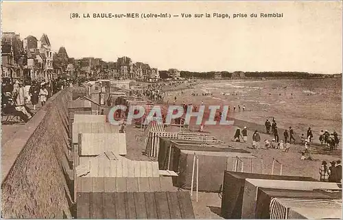 Cartes postales La baule sur mer Loire vue sur la plage prise du rembal