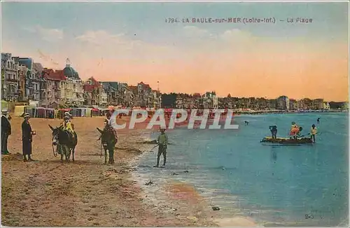 Cartes postales La baule sur mer Loire la plage Ane Mule