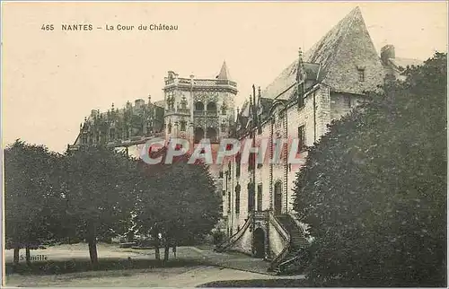 Cartes postales Nantes la cour du chateau