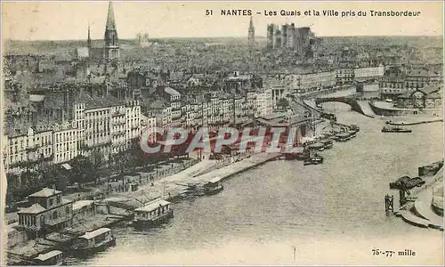 Cartes postales Nantes les Quai et la ville pris su Transbordeur