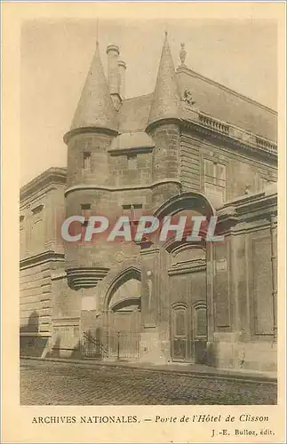 Cartes postales Archives nationales portes de l' hotel de Clisson
