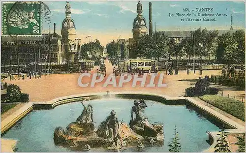 Ansichtskarte AK nantes la place de la Duchesse Anne Et l'avenue Carnot