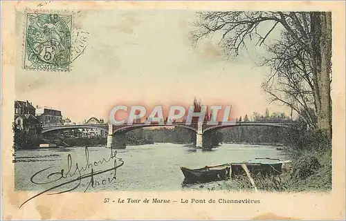 Ansichtskarte AK Le Tour de Marne Pont de Chennevieres