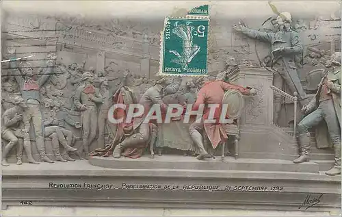 Cartes postales Revolution Francaise proclamation republique 21 septembre1792