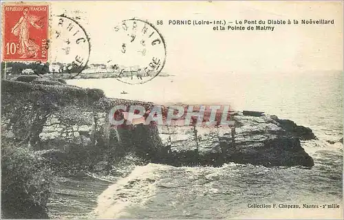 Cartes postales Pornic Loire inf le pont du diabe a la  Noeveillrd et la Pointe de Malmy