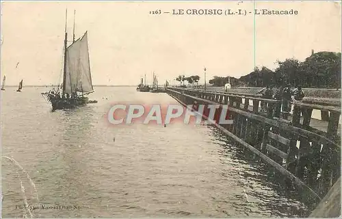 Cartes postales Le croisic loire inf L'Estacade Bateaux
