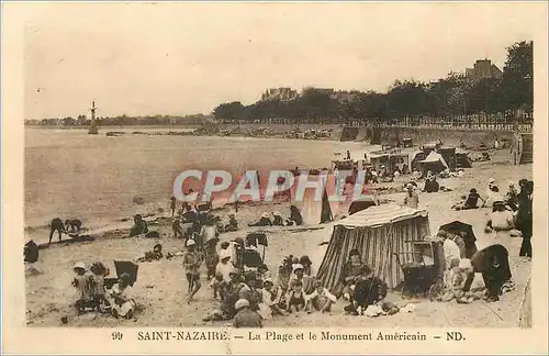 Ansichtskarte AK Saint Nazaire la Plage et le Monument Americain ND