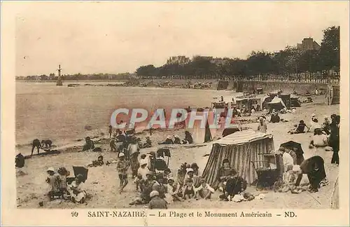 Cartes postales Saint Nazaire la Plage et le Monument Americain ND