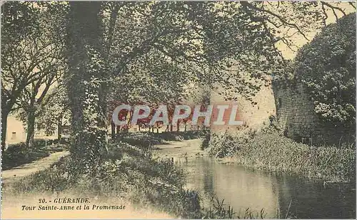 Cartes postales Guerande Tour Sainte Anne et la pomenade