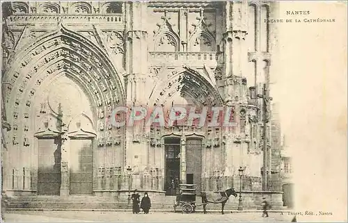 Ansichtskarte AK Nantes Fa�ade de la Cathedrale