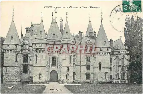 Cartes postales Vigny s et o le chateau Cour d'honneur