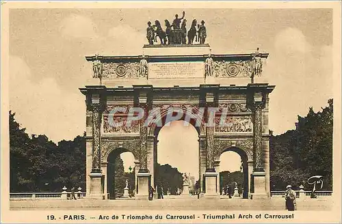 Cartes postales Paris Arc de triomphe du Carrousel