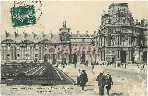 Cartes postales Paris la Place du Carrousel et le Louvre