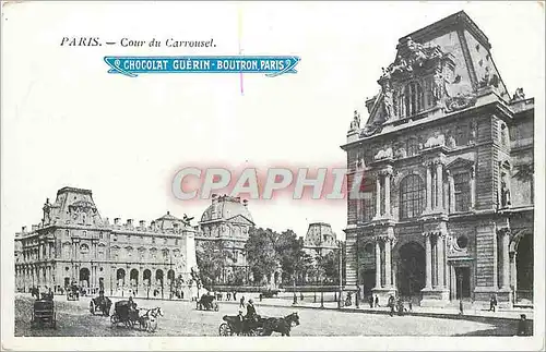 Cartes postales Paris Cour du Carrousel  Chocolat Guerin Boutron