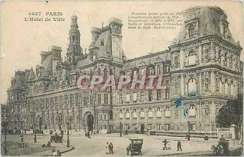 Cartes postales Paris l'Hotel de ville