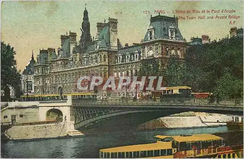 Cartes postales Paris l'Hotel de ville et le pot d'Arcole