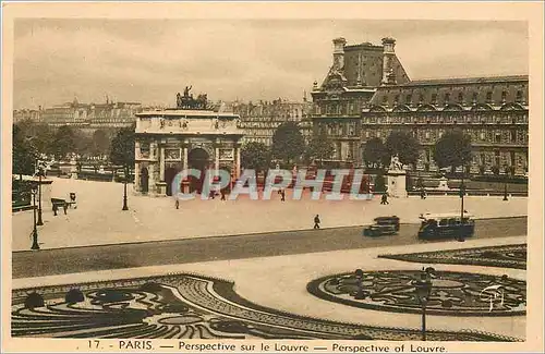 Cartes postales Paris Perspective sur le Louvre