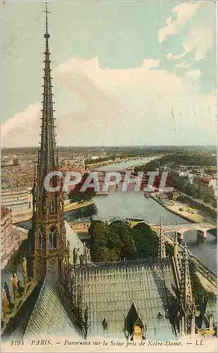 Cartes postales Paris Panorama sur l Seine pris de Notre Dame LL