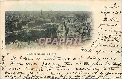 Cartes postales Paris Panorama dea 7 ponts