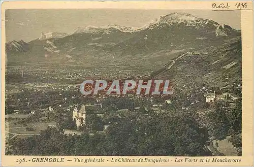 Cartes postales Grenoble vue generale le Chateau de Bouqueron les forts et le Moucherotte