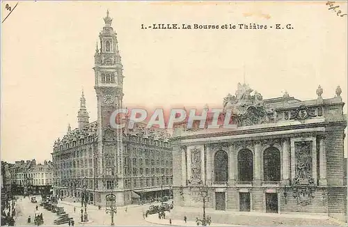 Cartes postales Lille la bourse et le theatre
