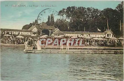 Cartes postales Isle-Adam la plage le grand bain
