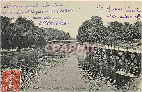Cartes postales L'Isle-Adam le grand pont