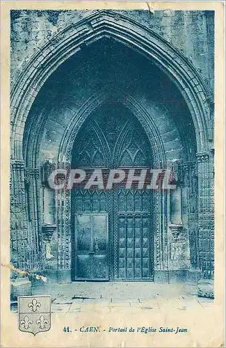 Cartes postales caen Portail de l'eglise Sain-Jean