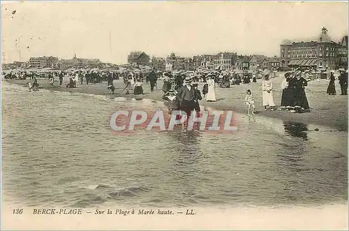 Cartes postales Berck-Plage sur la plage a maree haute