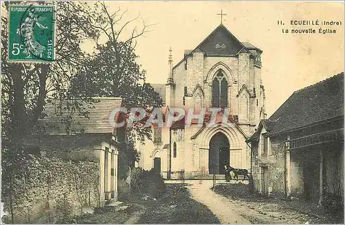 Cartes postales Ecueille Indre La nouvelle Egllise