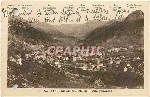 Cartes postales Le mont dore vue generale