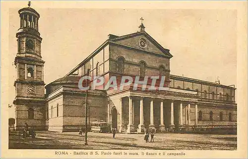 Ansichtskarte AK Roma Basilica di S Paolo fuori le mura Il fianco e il campanile