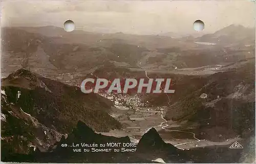 Cartes postales La vallee du Mont Dore Vue de sommet du Sancy