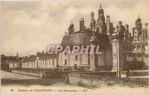 Ansichtskarte AK Chateau de Chambord Les mansardes ND