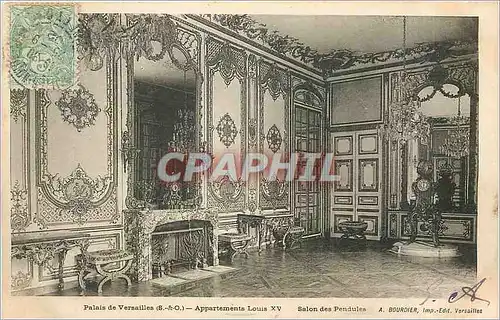 Cartes postales Palais de Versailles appartement Louis XV Salon de Pendules