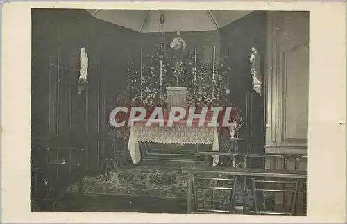 CARTE PHOTO Eglise Autel