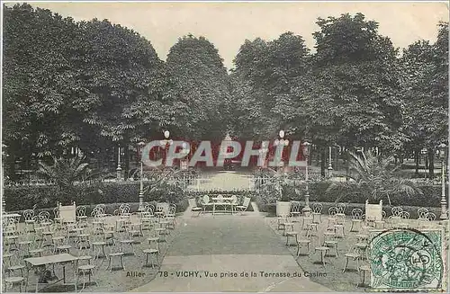 Cartes postales Vichy vue prise de terrasse du casino