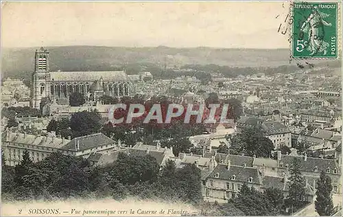 Ansichtskarte AK Soissons  vue panoramique vers la caserne de Flandre