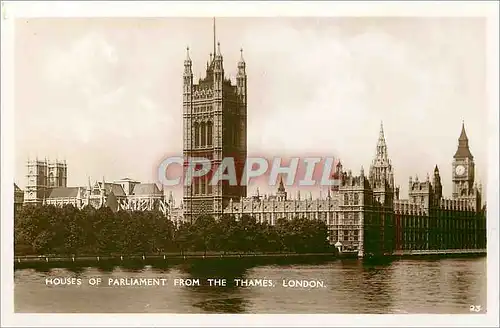 Cartes postales houses of parliament from the thames London